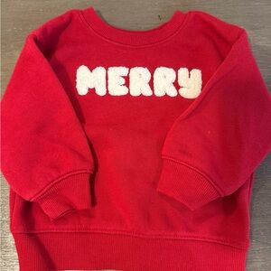 Red 'Merry' Sweatshirt
